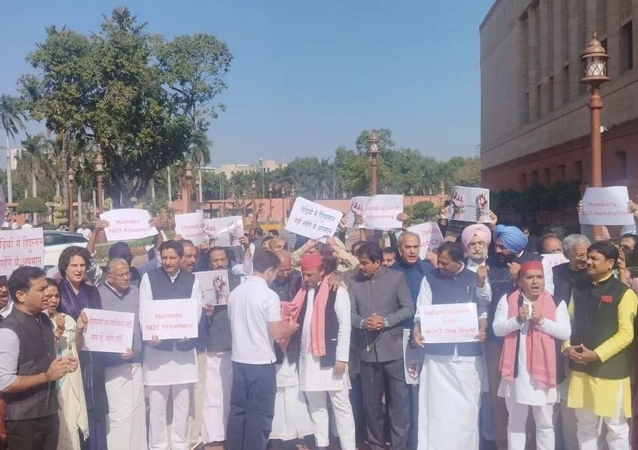 अमेरिका में अवैध तरीके से दाखिल हुए 104 भारतीयों वापसी का मुद्दा संसद में उठाया गया,विदेश मंत्री देंगे जवाब